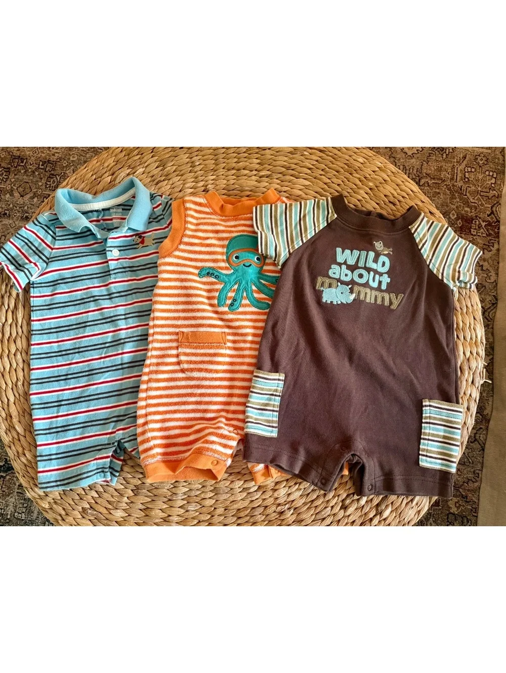Gymboree Boys Lot Rompers Sz 6-12 Months